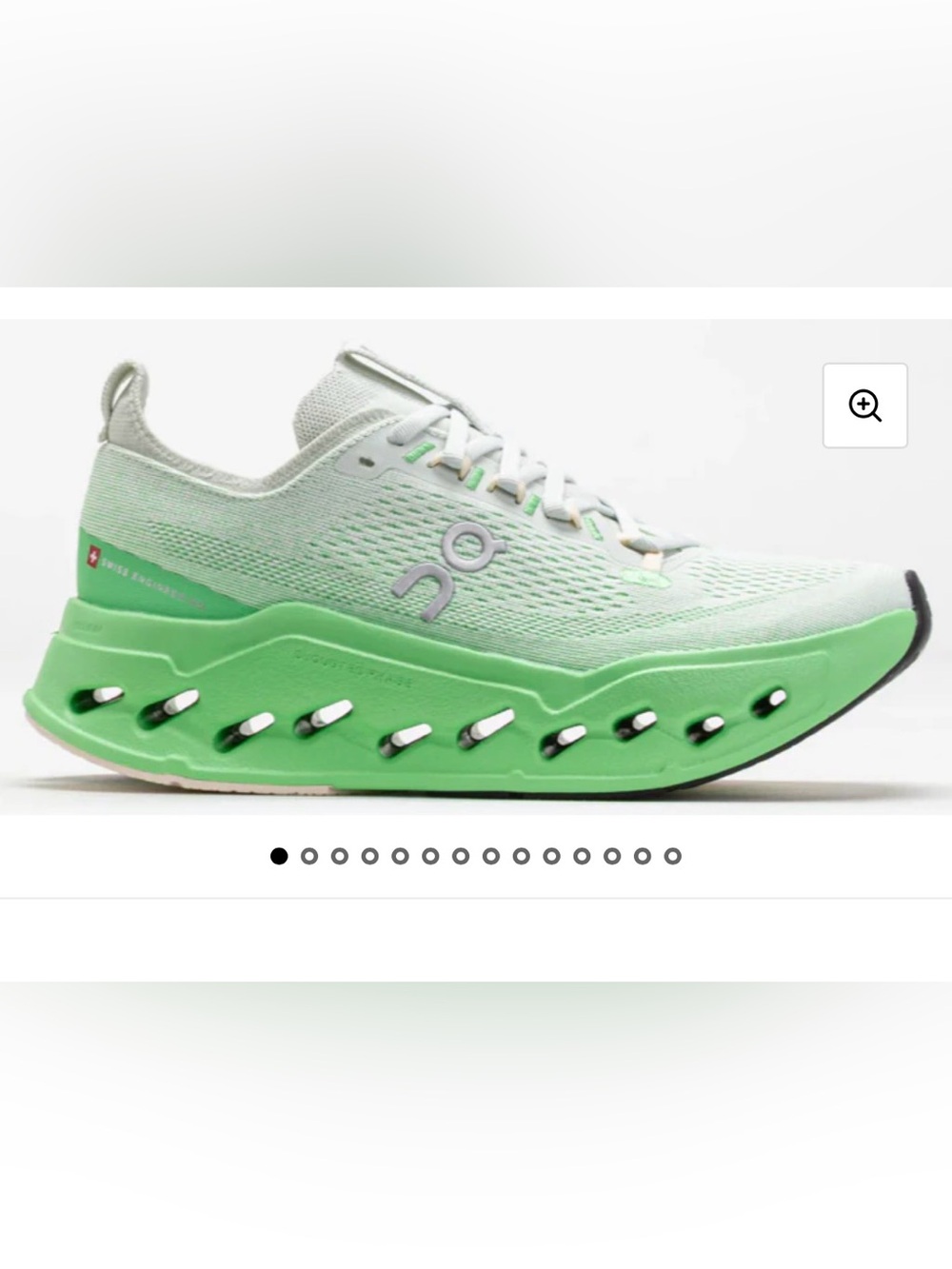 On Cloudsurfer Max Women’s Athletic Shoe — Mint Green/White